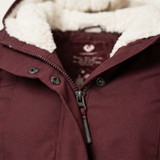 Women's Long Padded Coat with Hood, Fleece Lined Longline Winter Coat