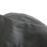 Women's Faux Leather Biker Jacket with Stand Collar, Quilted Shoulders and Zip Pockets