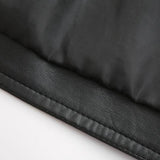 Women's Faux Leather Biker Jacket with Stand Collar, Quilted Shoulders and Zip Pockets