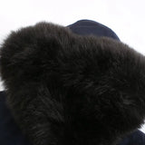 Women's Longline Parka with Faux Fur Hood, Drawstring Waist and Zip Pockets