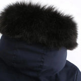 Women's Longline Parka with Faux Fur Hood, Drawstring Waist and Zip Pockets